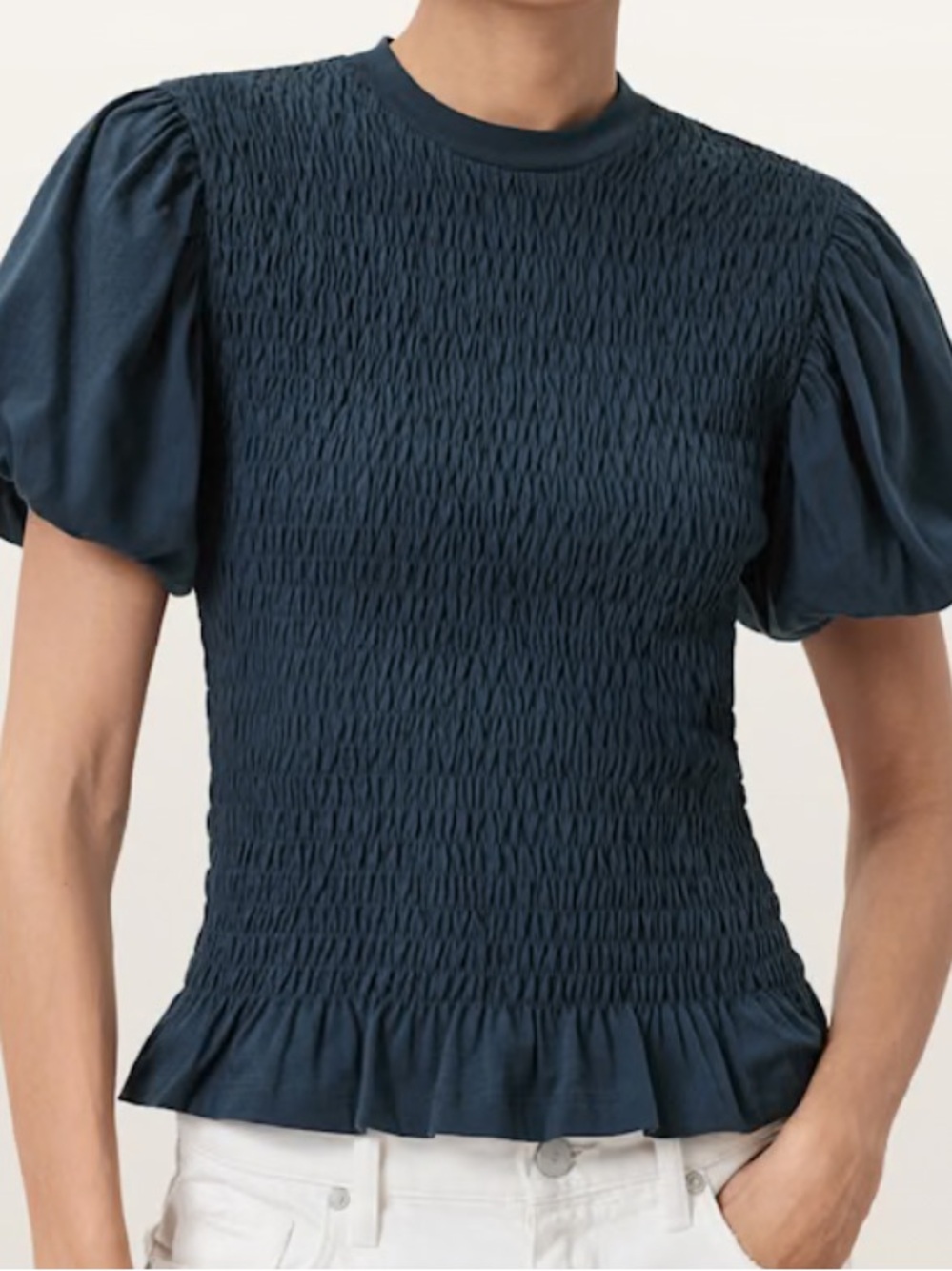 ALLSAINTS DAEL SMOCKED SLIM TOP